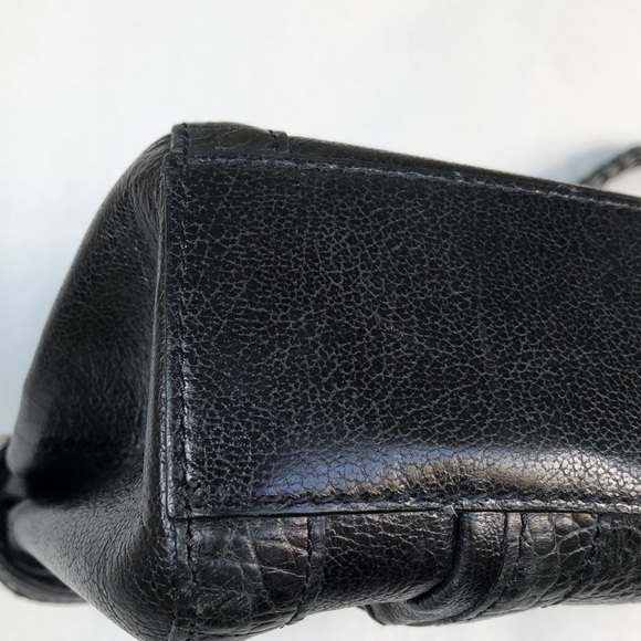 𝅺Brighton black leather square classic shoulder bag. - Picture 5 of 12